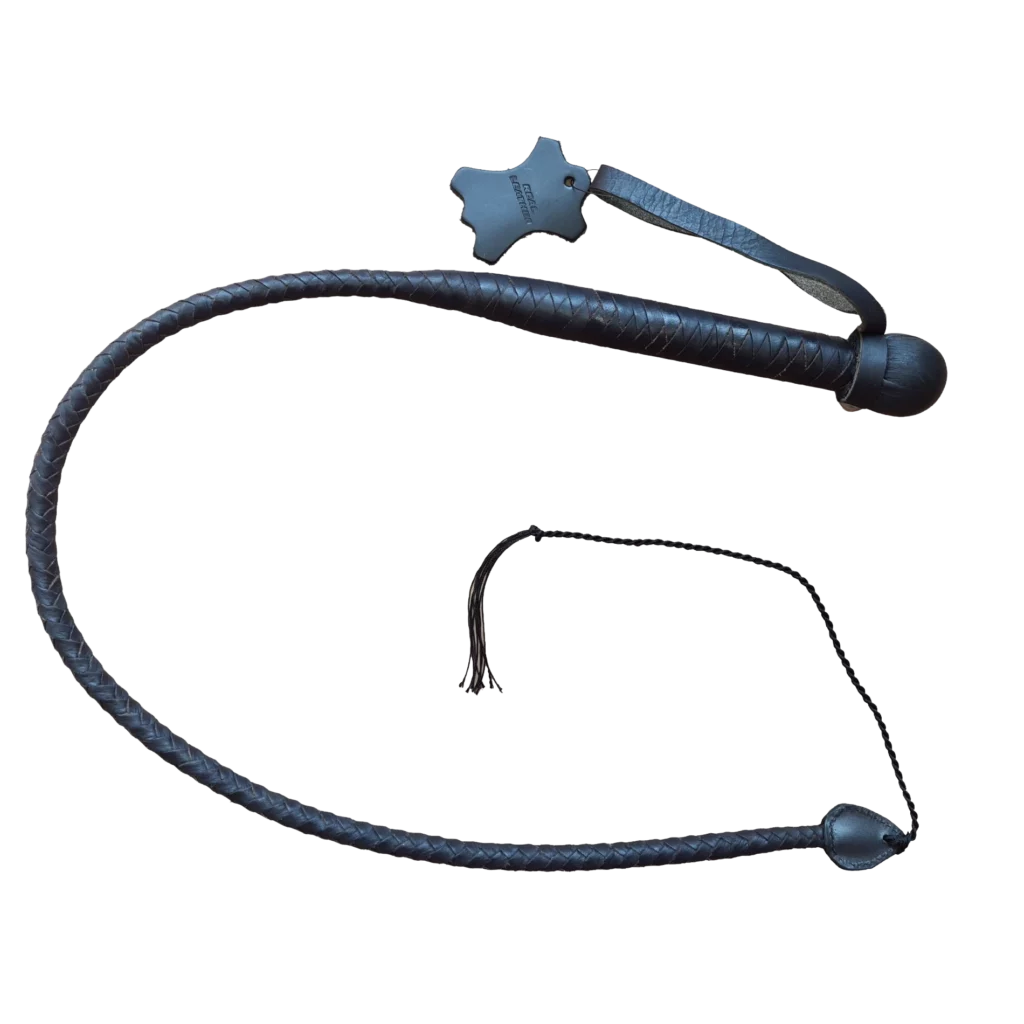 Lederpeitsche Placička String schwarz 100cm XA2017-17
