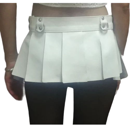 kožená mini sukně