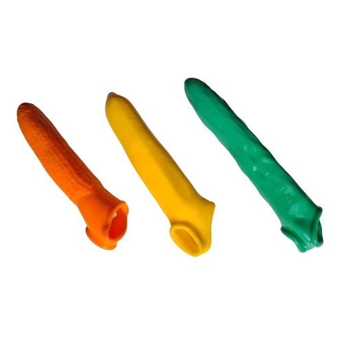 Penis pouzdra kukuřice, bánán, okurka.