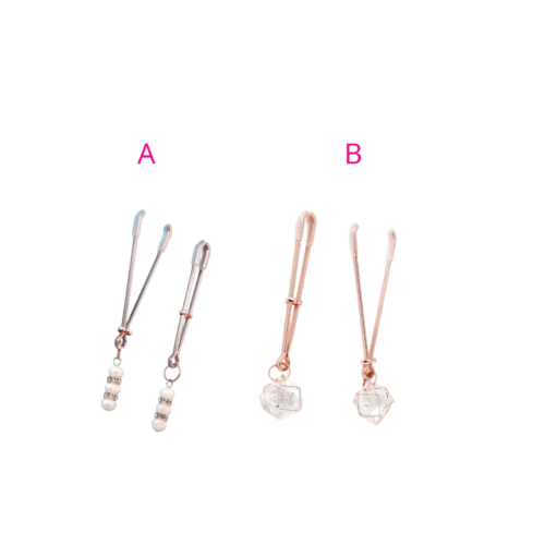Svorky bradavky Rose Gold