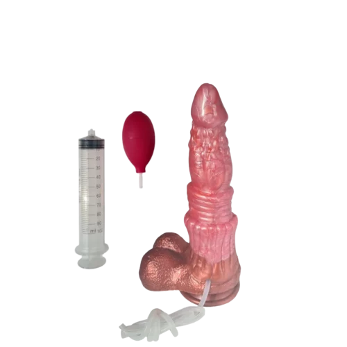 Stříkací fantasy dildo Rudý drak