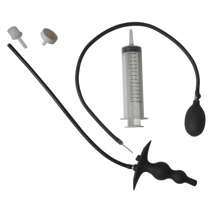 Inflatable anal plug for enema and sex play