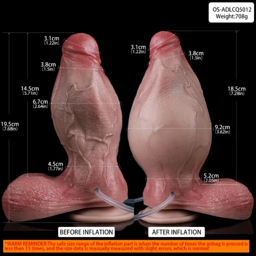 Nafukovací a stříkací dildo Cesar