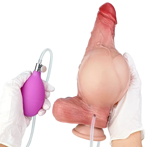 Dildo nafukovací stříkací 20